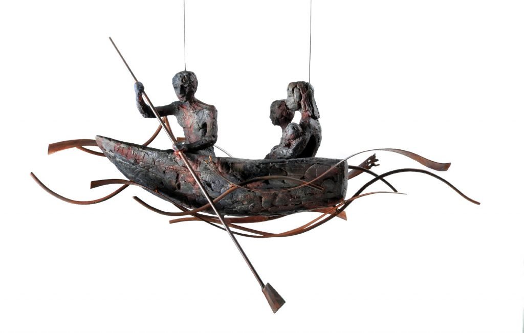 Navegantes del Paraná 41x63x32cm 2010