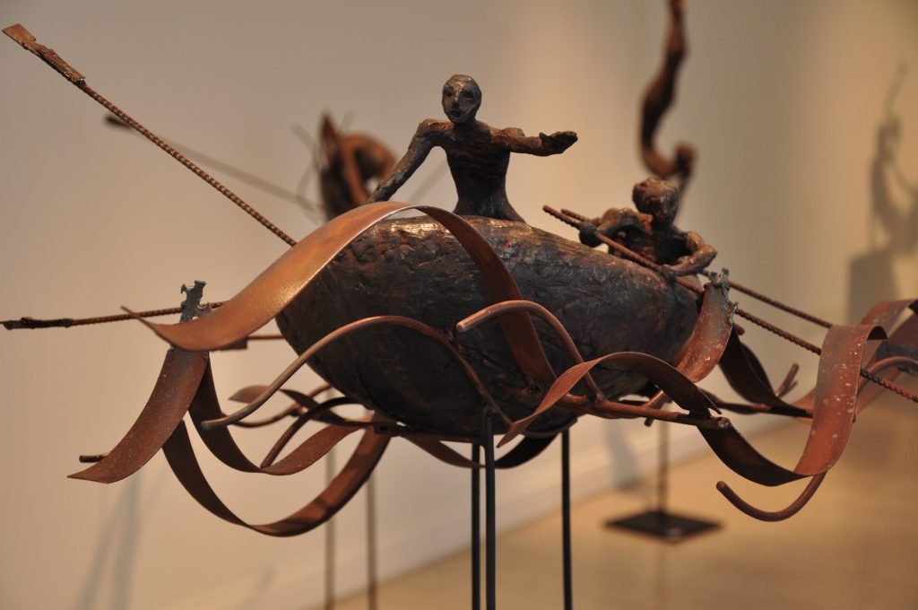 Rafting hierro acrilico 61x93x70cm 2011